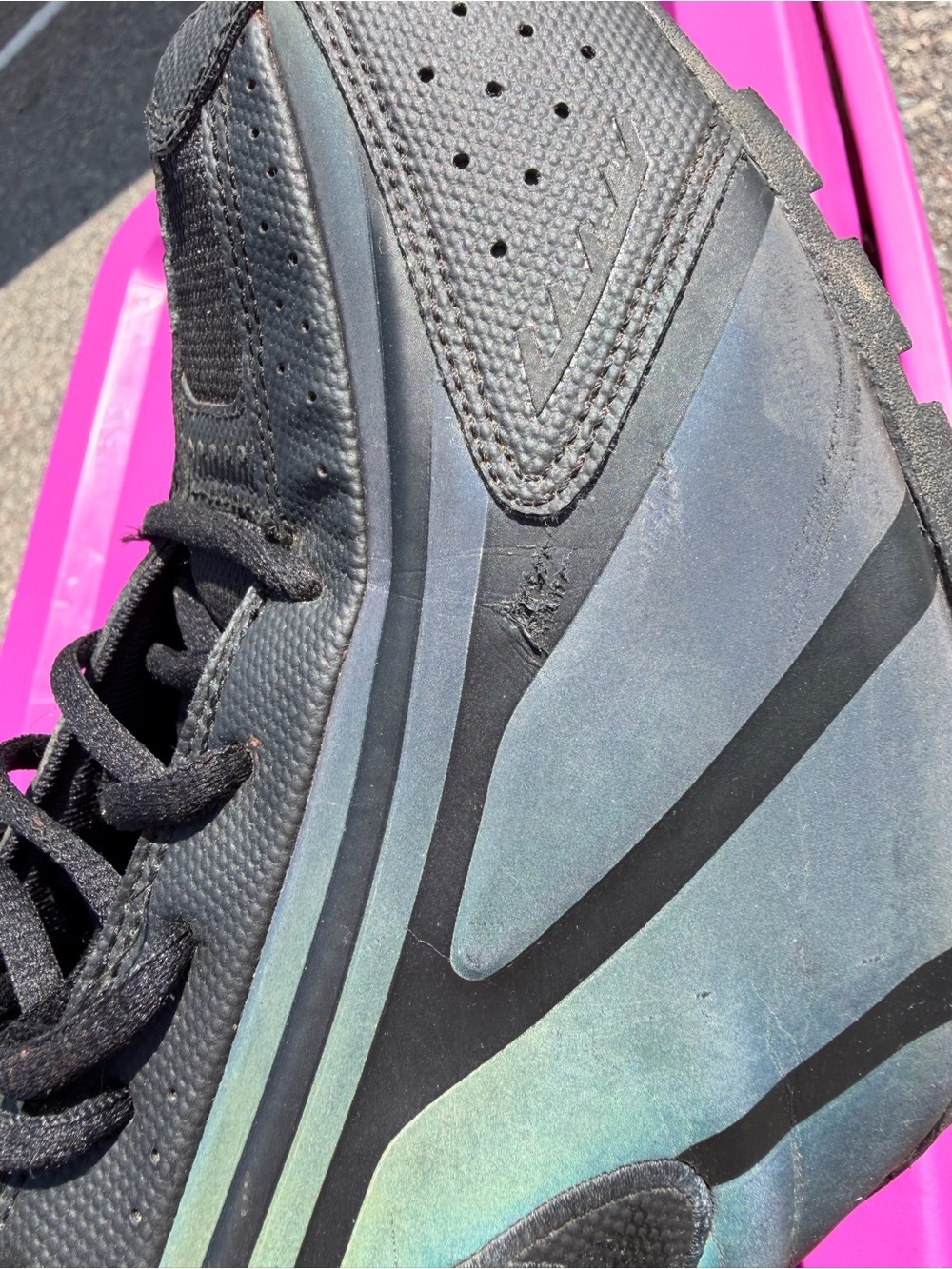 Nike Shox R4 SE Black Seaweed Iridescent Sneakers Men’s Size 13 - Picture 4 of 9